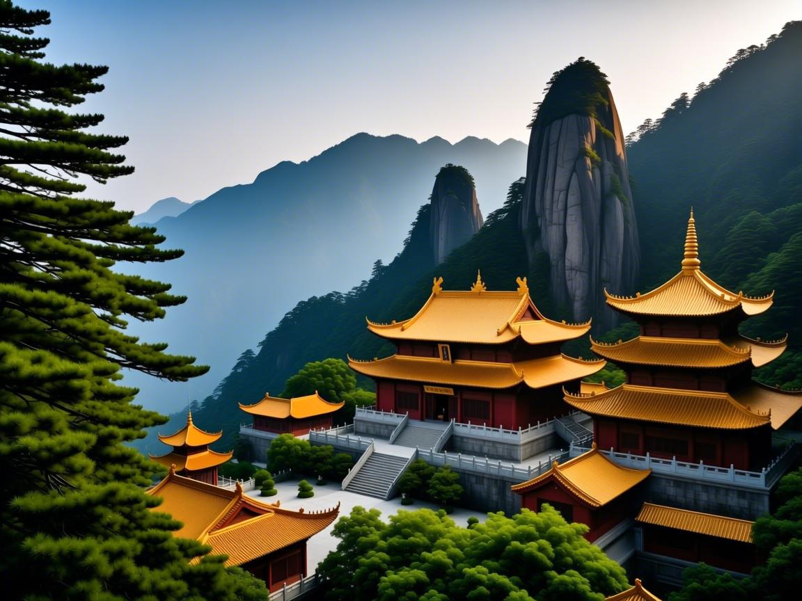 九华山风景区，探寻自然与宗教的完美融合