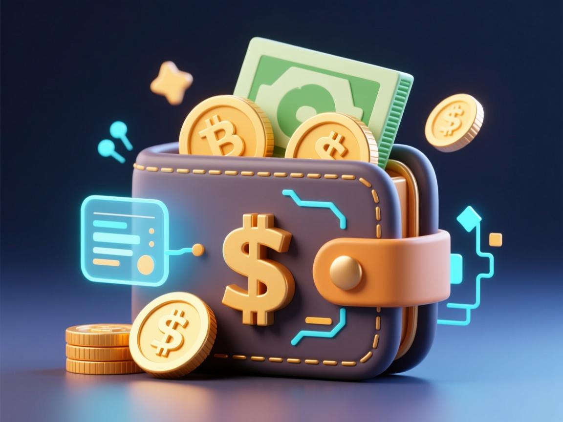 区块链的钱包卡通版，科技与趣味的完美融合