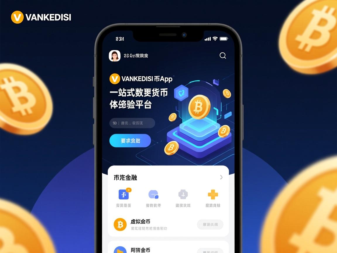 VANKEDISI币App页面，一站式数字货币体验平台