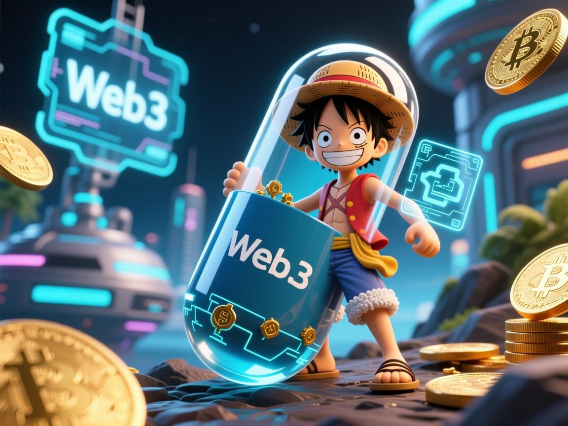 胶囊人路飞与Web3，未来虚拟世界的探险之旅