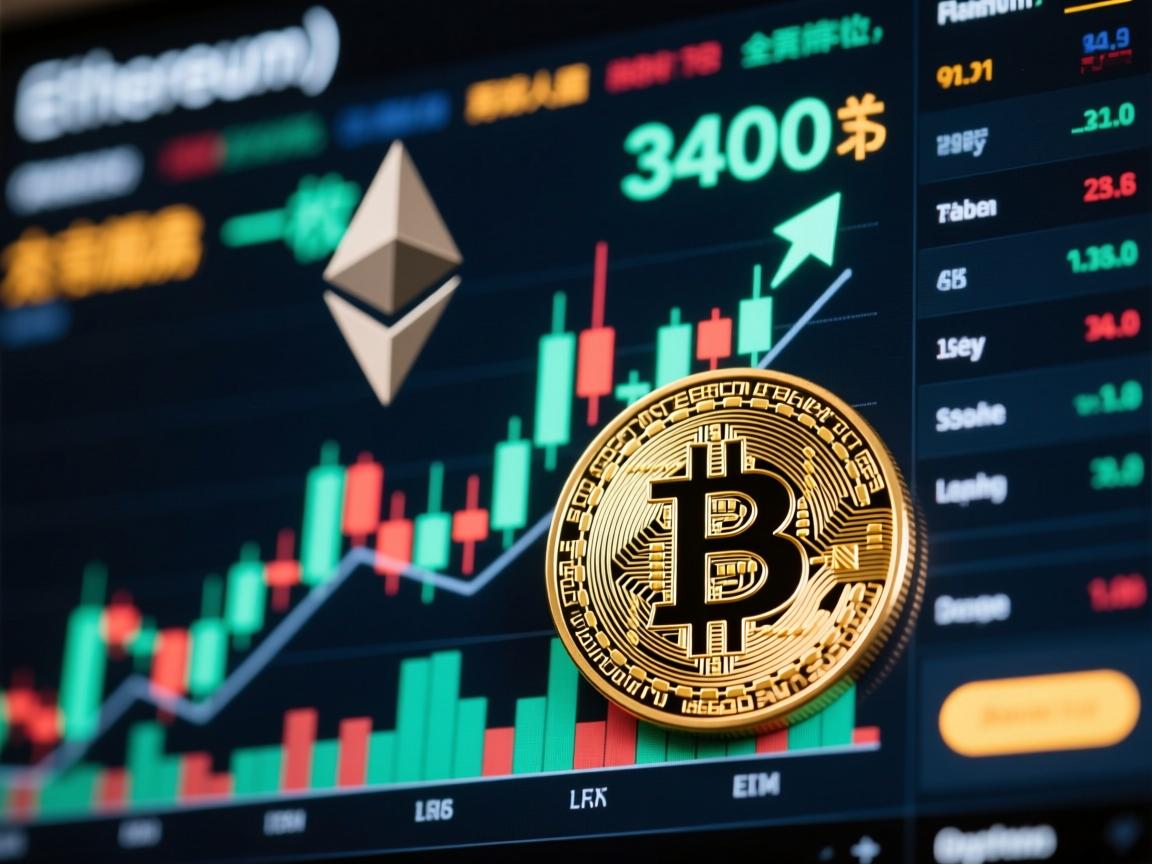 以太坊（Ethereum）作为全球第二大加密货币，近期在市场上表现出色。根据最新数据显示，以太坊价格已向上触及3400美元，一枚以太坊的价值再次刷新历史新高